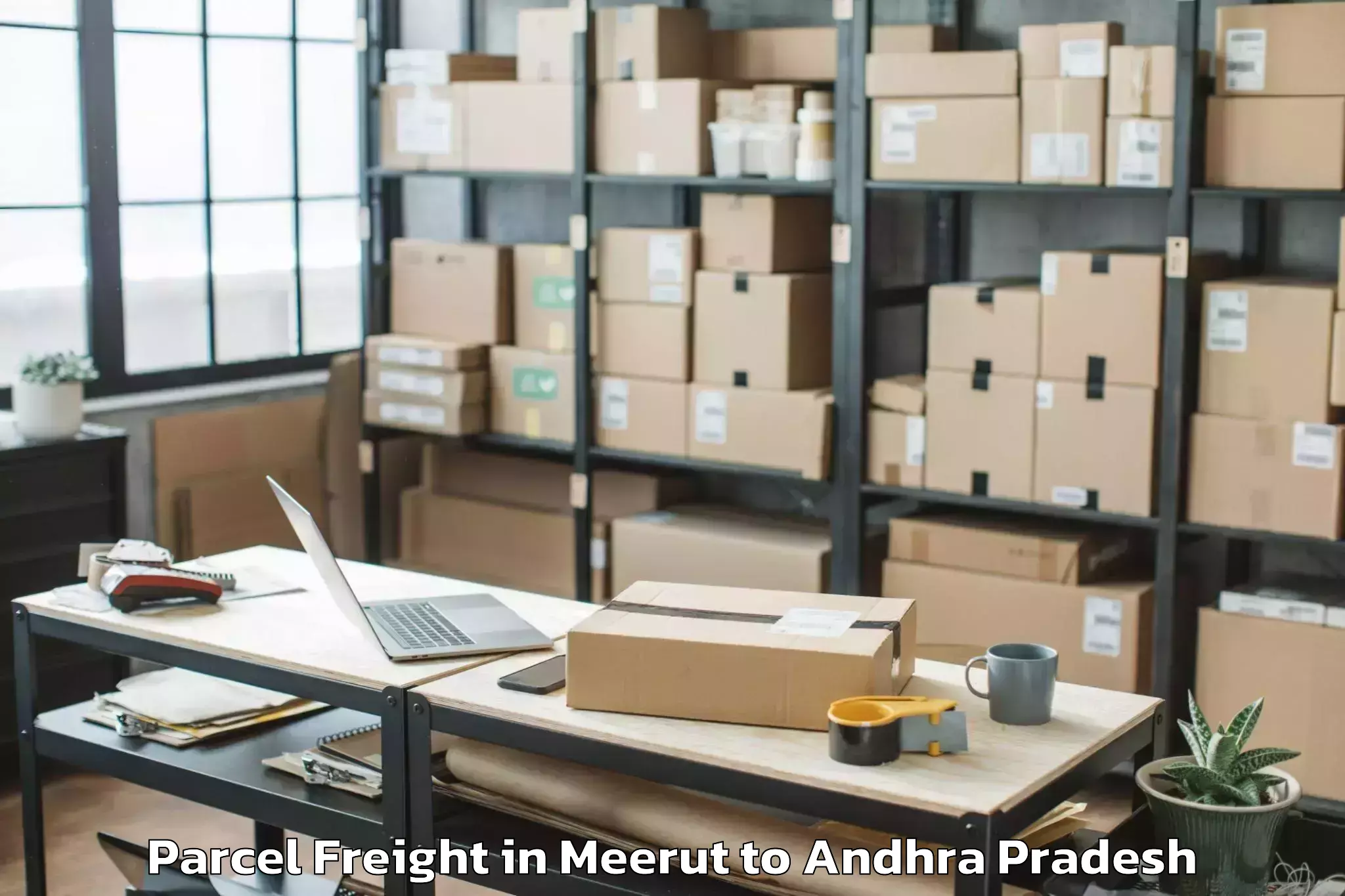 Efficient Meerut to Karlapalem Parcel Freight